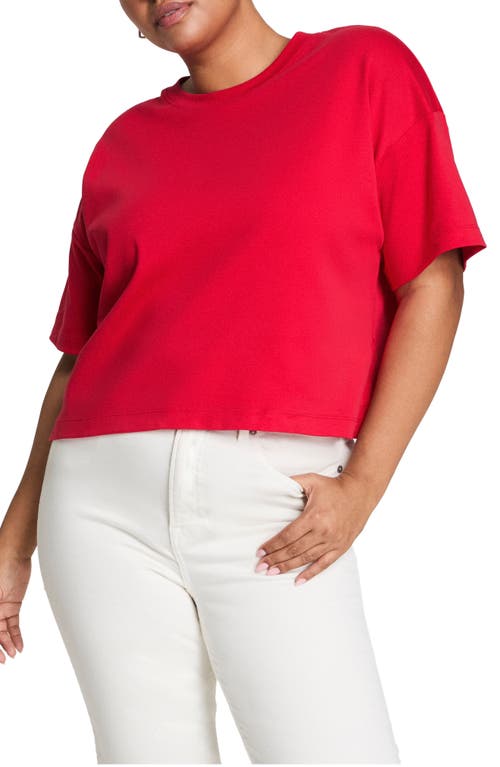 Spanx ® Cool Boxy Cotton T-shirt In Red