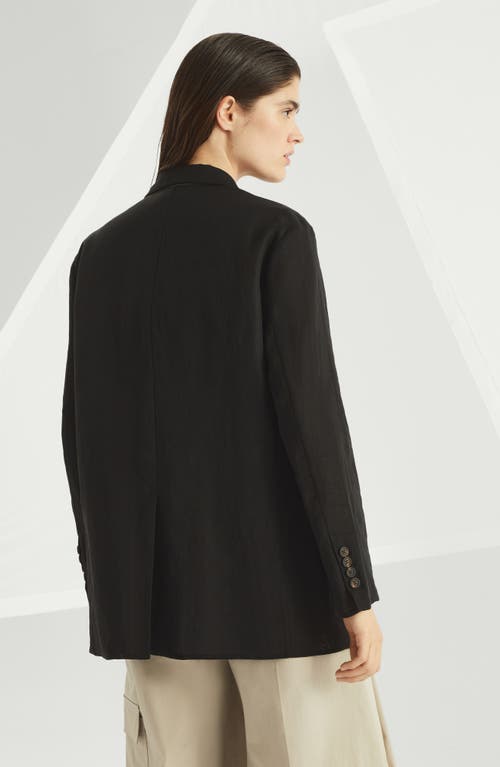 Brunello Cucinelli Cotton Organza Single-breasted Blazer In Black