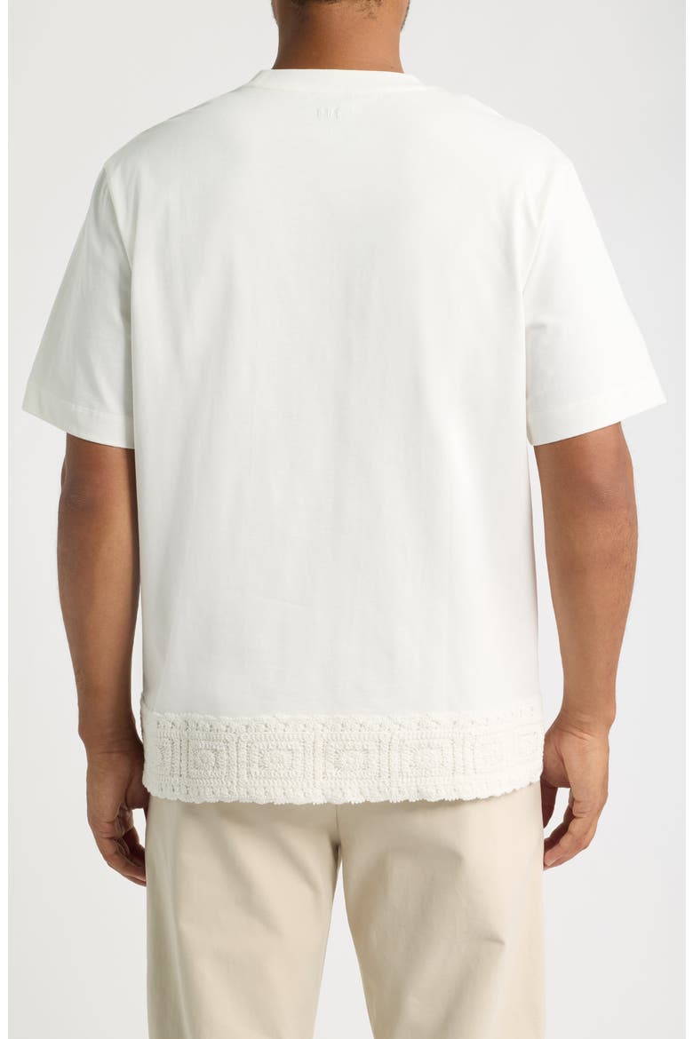 Inigo Crochet Trim T-Shirt, Alternate, color, WHITE-23