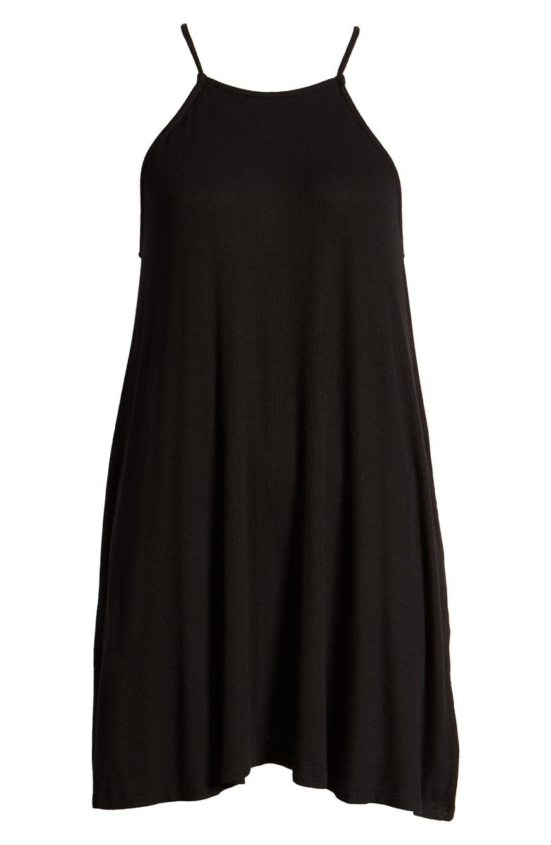 BP. High Neck Ribbed Minidress, Alternate, color, 