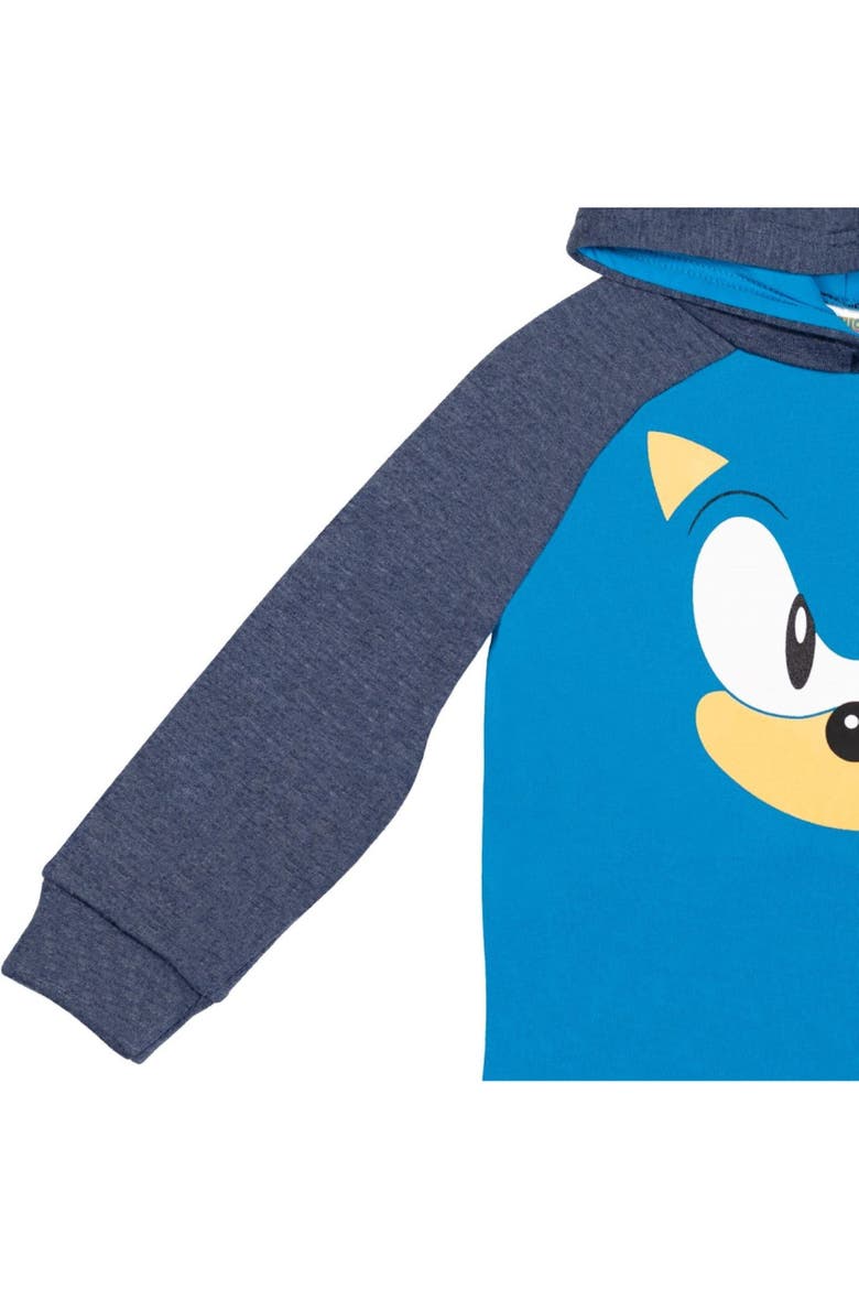 Sonic the Hedgehog Fleece Pullover Hoodie, Alternate, color, Sonic Blue Navy
