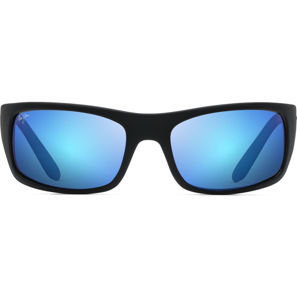 Maui Jim 'Peahi - PolarizedPlus®2' 65mm Sunglasses in Matte Black/Blue Hawaii  product