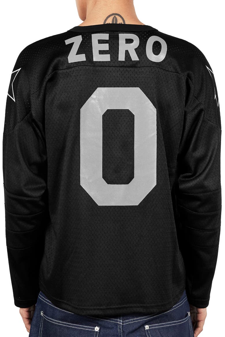 X Zero Skateboards Jamie Mesh Hockey Jersey, Alternate, color, BLACK