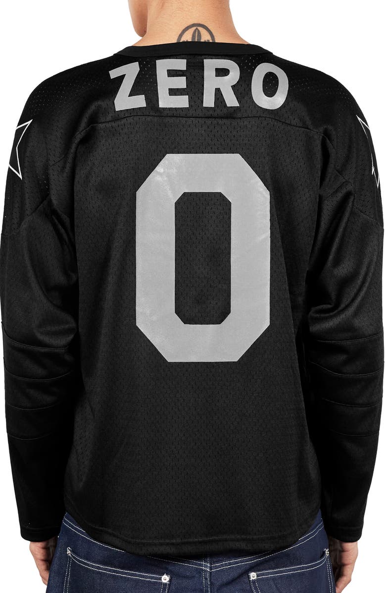 PLEASURES Jamie Mesh Hockey Jersey, Alternate, color, Black