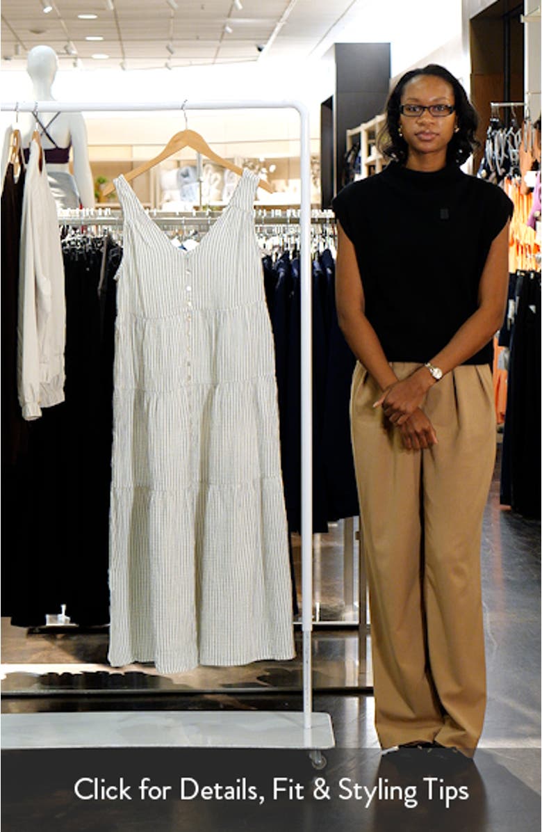Corinne Stripe Sleeveless Organic Cotton Maxi Dress, sales video thumbnail