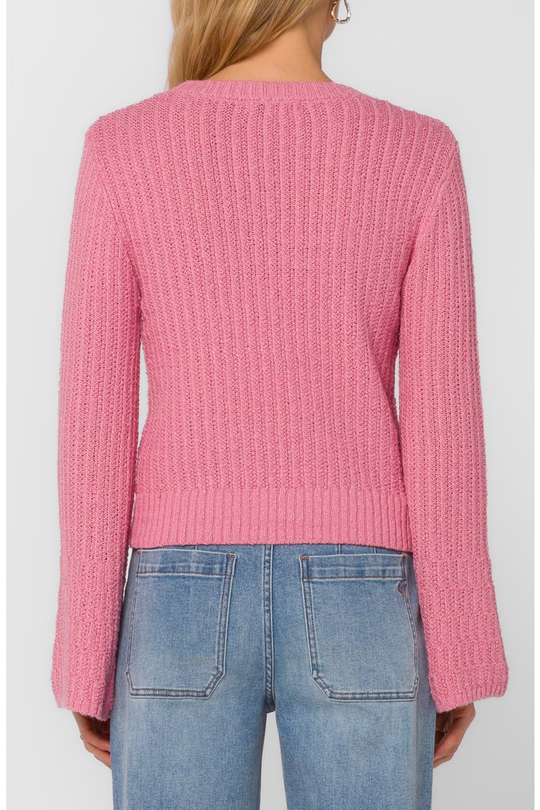 Solvang Bell Sleeve Crewneck Sweater, Alternate, color, PINK COSMOS