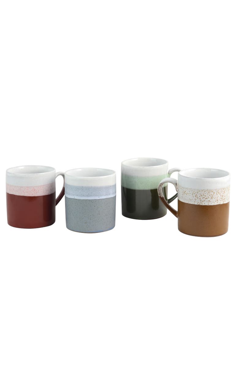 Gibson Home Terra Firma 23 oz. Mug Set , Set of 4, Main, color, Brown