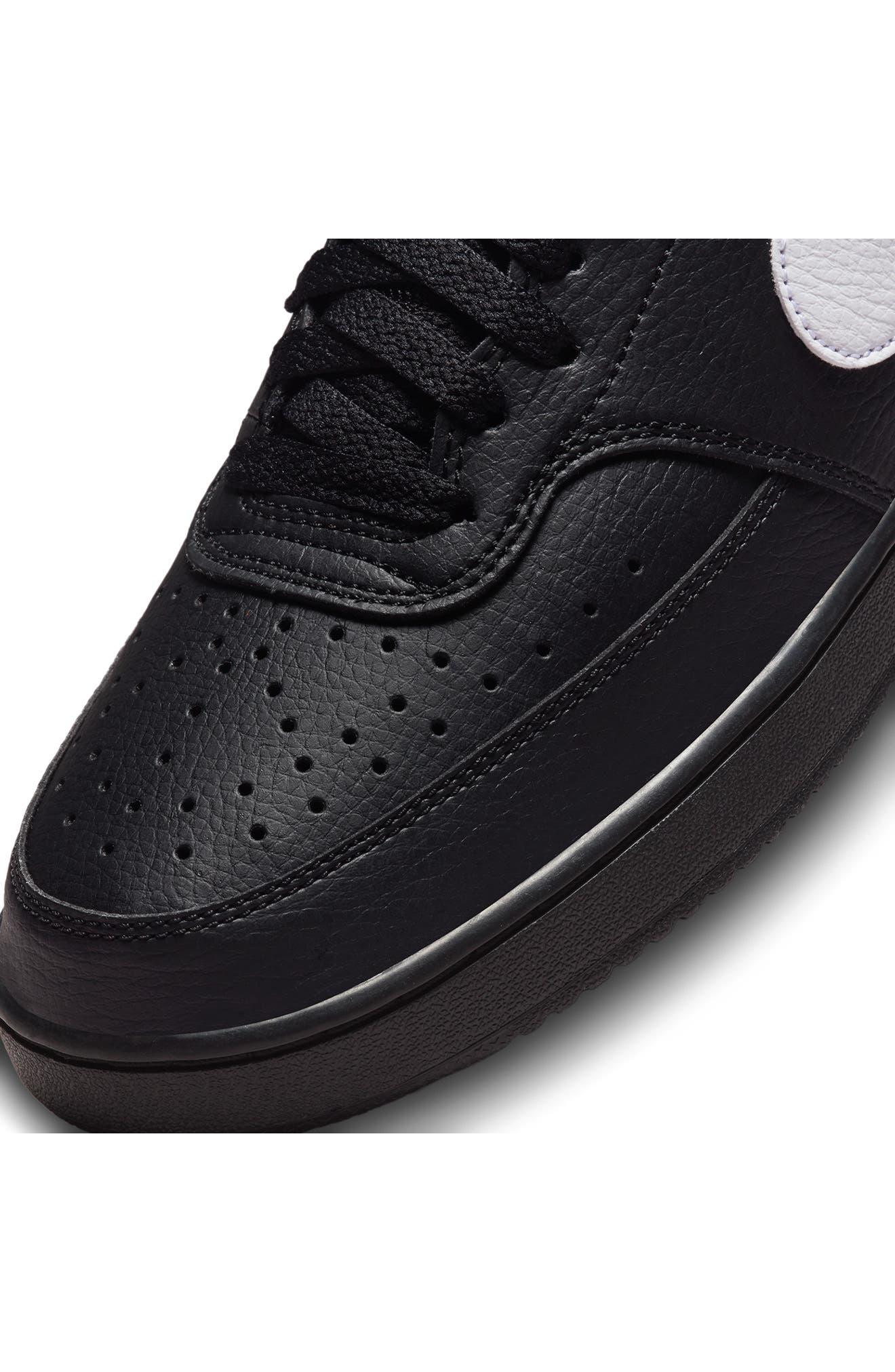 Nike Court Vision Low Sneaker, Alternate, color, 010 Black/Black/White
