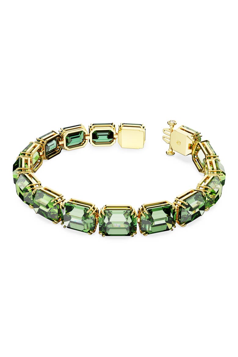 Millenia Octagon Cut Crystal Bracelet, Alternate, color, GREEN
