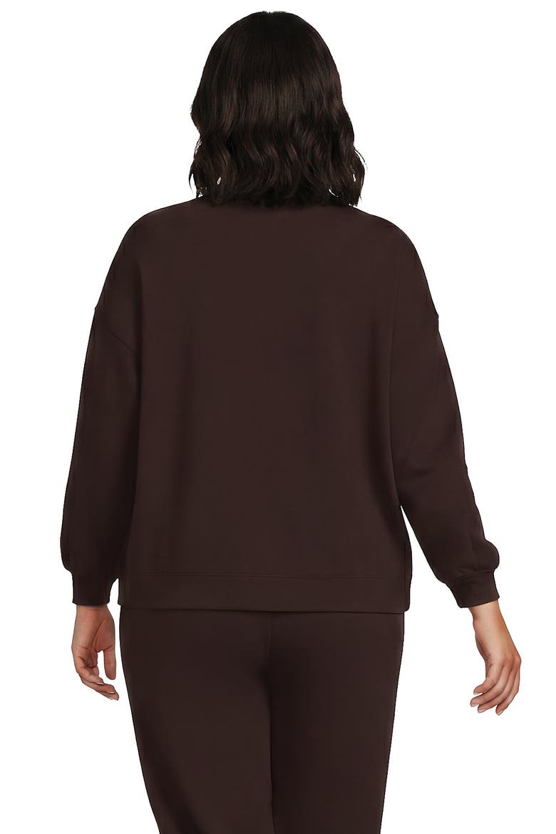 Plus Size Relaxed Serious Sweats Long Sleeve Crewneck Sweatshirt, Alternate, color, Rich Seal Brown
