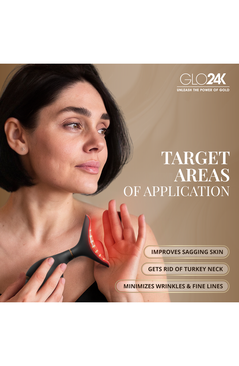 GLO24K UNLEASH THE POWER OF GOLD Skin Rejuvenation Beauty Device for Face and Neck, Alternate, color, Na
