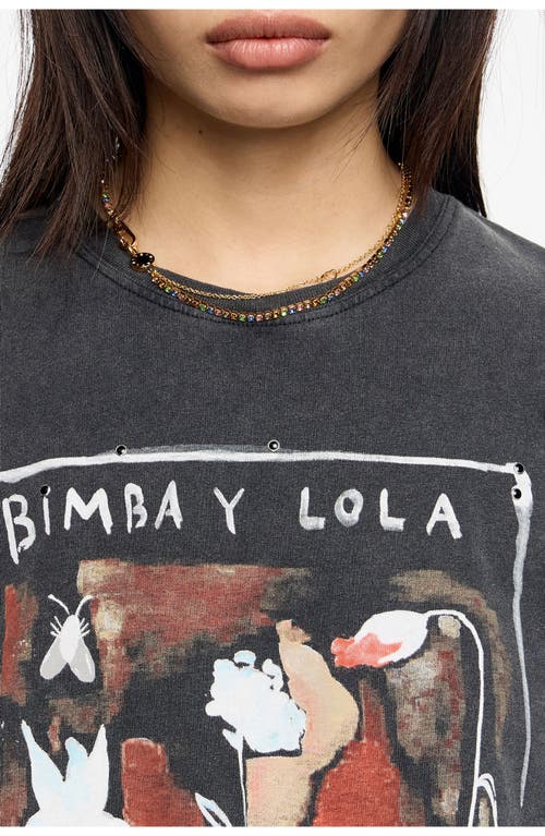 Bimba Y Lola Double-layer Crystals Logo Chain Necklace In Gold