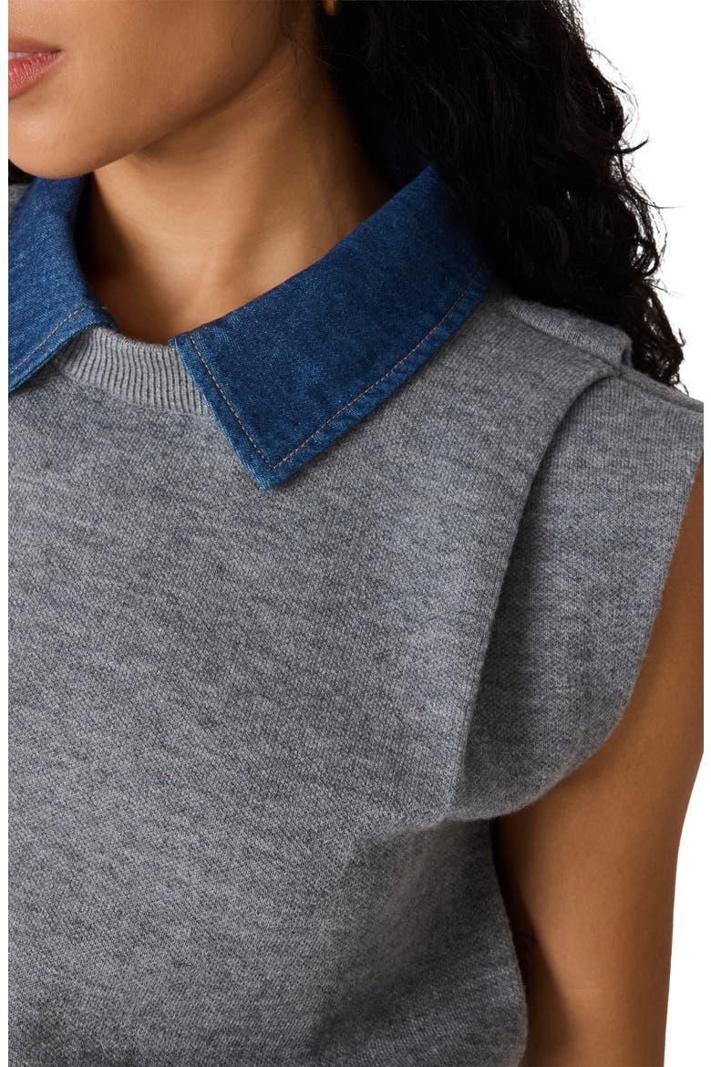 Kelson Cap Sleeve Sweater, Alternate, color, CHARCOAL