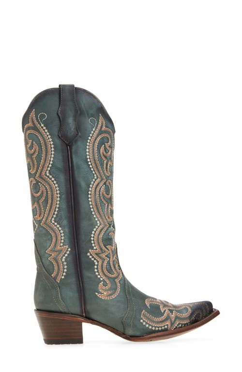 Circle G Knee High Western Boot In Green