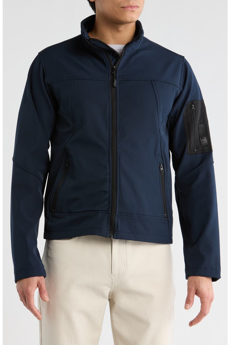 Bonded Woven Jacket, Main, color, NAVY