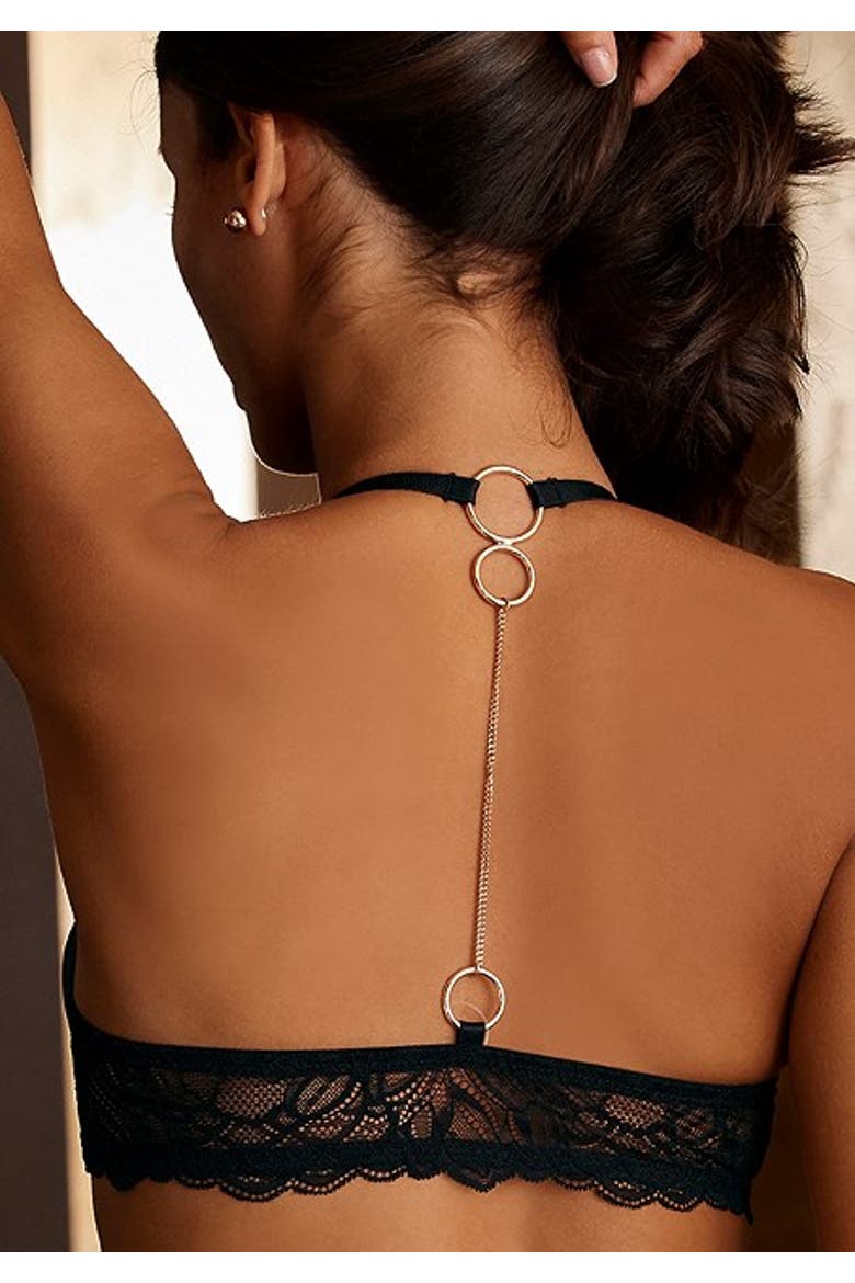 Women's Racer Back O-Chain Bra, Alternate, color, Black