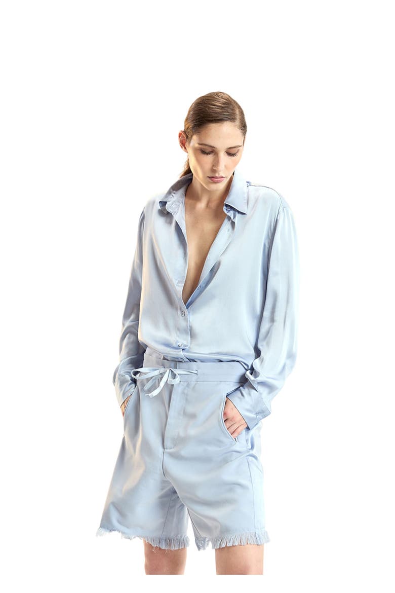 Tuxedo Stripe Shorts, Alternate, color, Blue