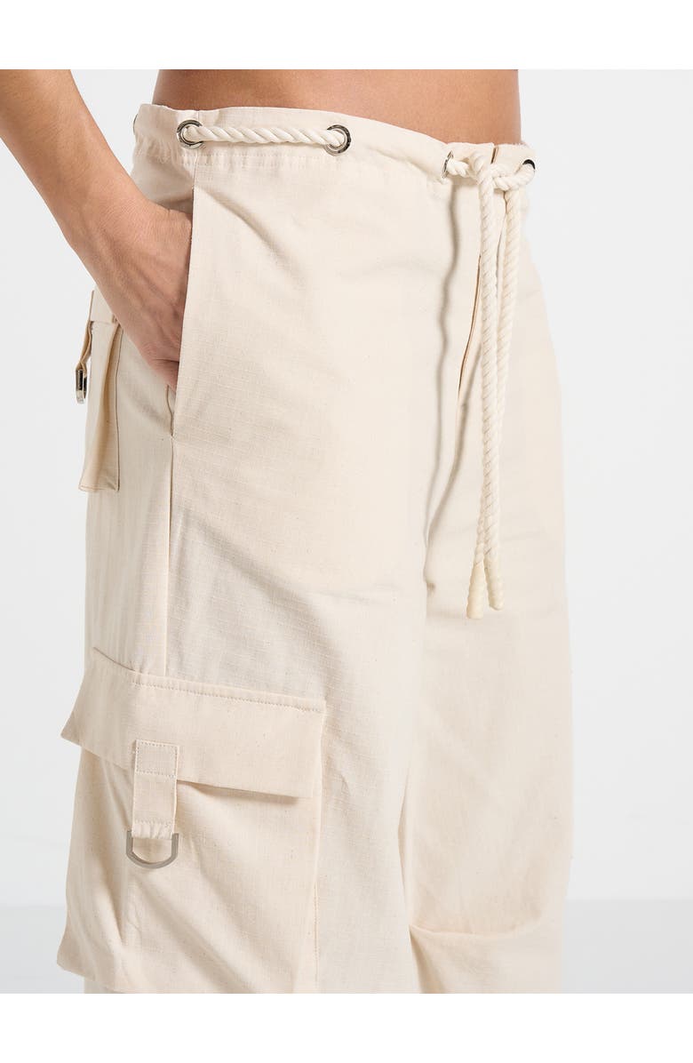 Manière De Voir Rosa Ripstop Parachute Cargo Pants, Alternate, color, Cream
