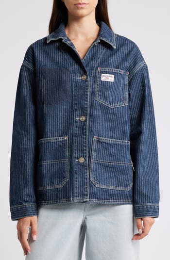 New hot Urban Outfitters Lazy Oaf Hickory Stripe Work Jacket $149 Medium / Large