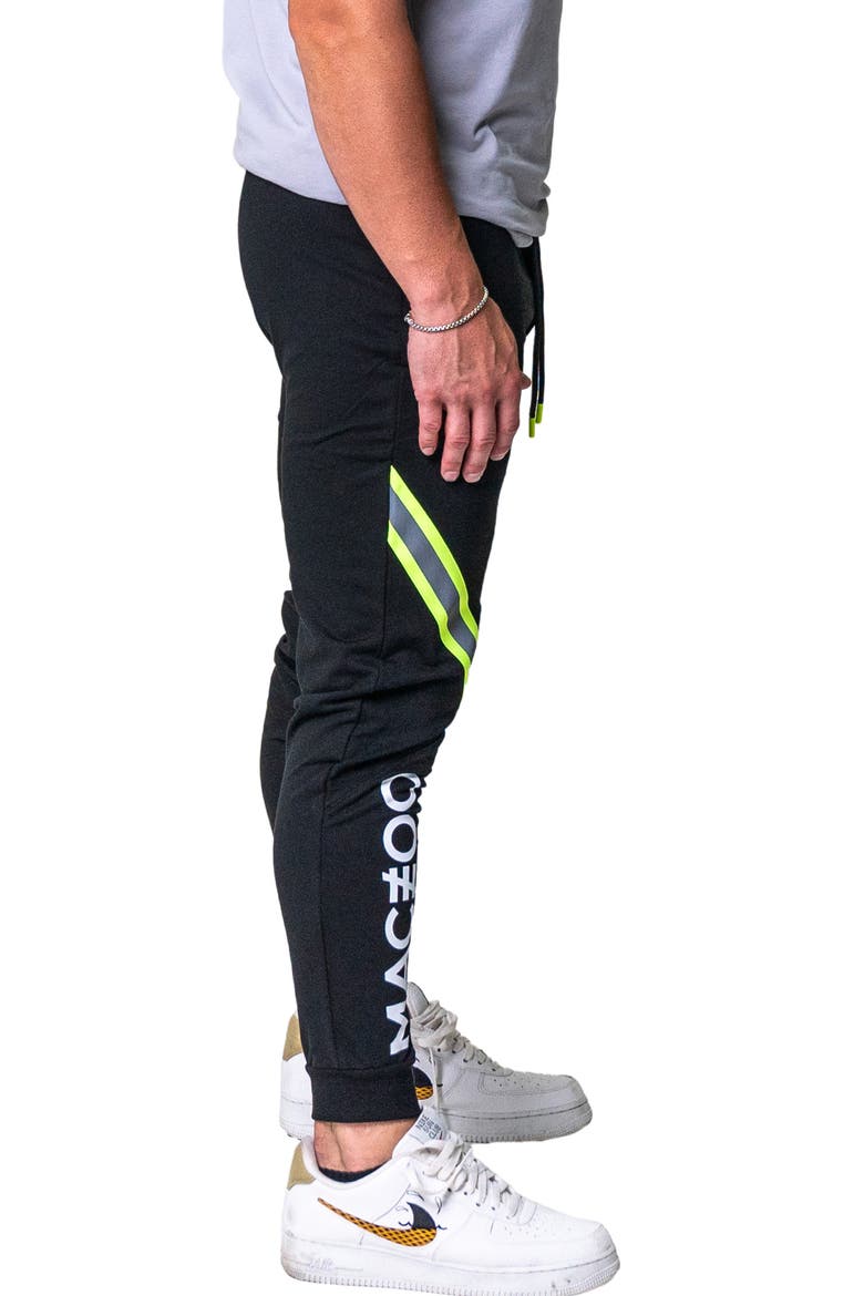 Lightning Reflective Cotton Knit Joggers, Alternate, color, BLACK