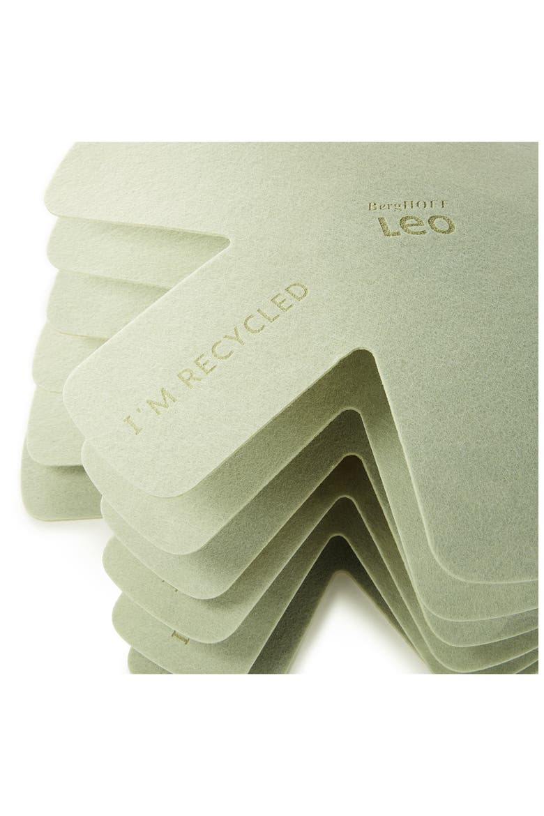 6-Piece Felt Pan Liners, Alternate, color, GREEN