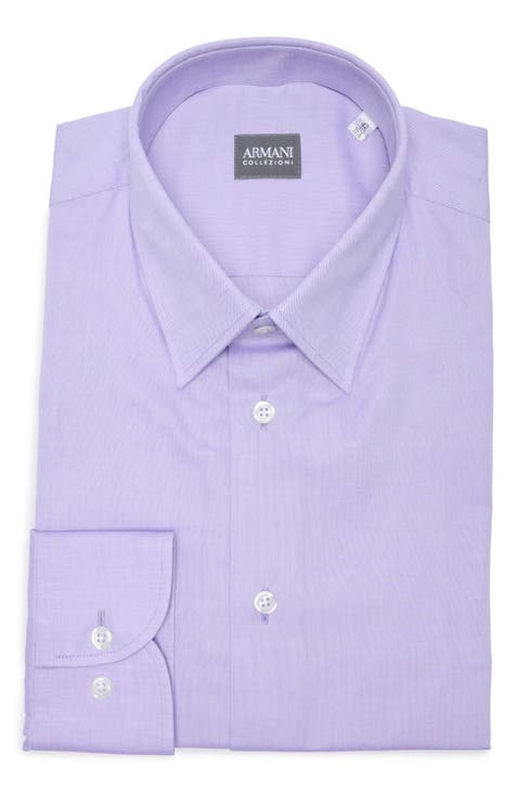 Mens Purple Armani Collezioni Button popular Up Shirt