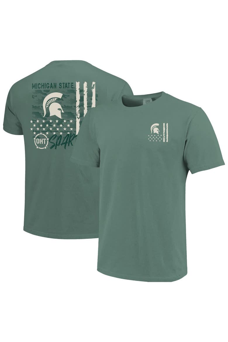 Men's  Green Michigan State Spartans Comfort Colors OHT Camo Overlay T-Shirt, Main, color, Green