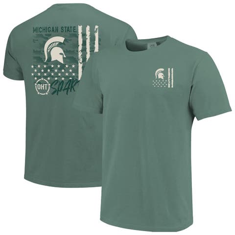 Men's  Green Michigan State Spartans Comfort Colors OHT Camo Overlay T-Shirt