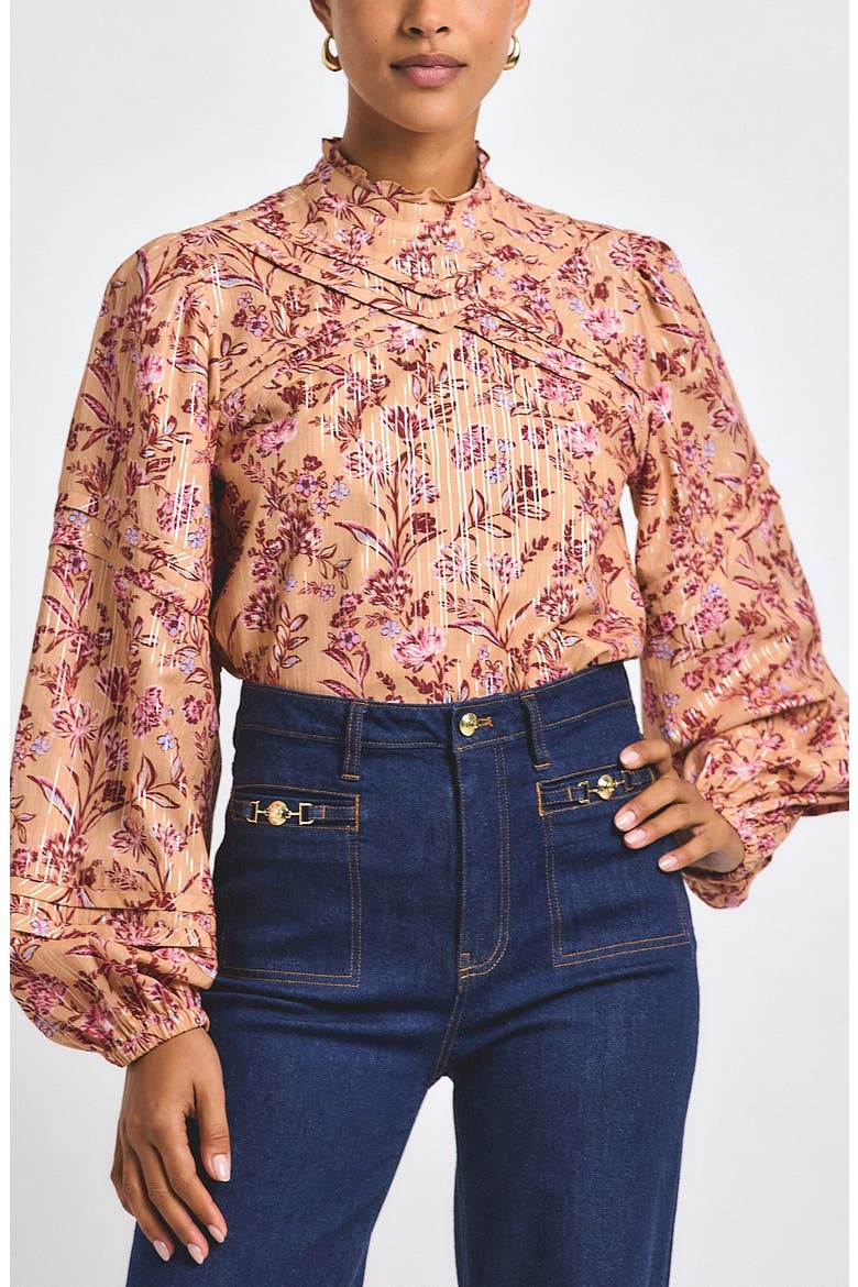 Marlowe Metallic Top, Main, color, CAMEL MULTI