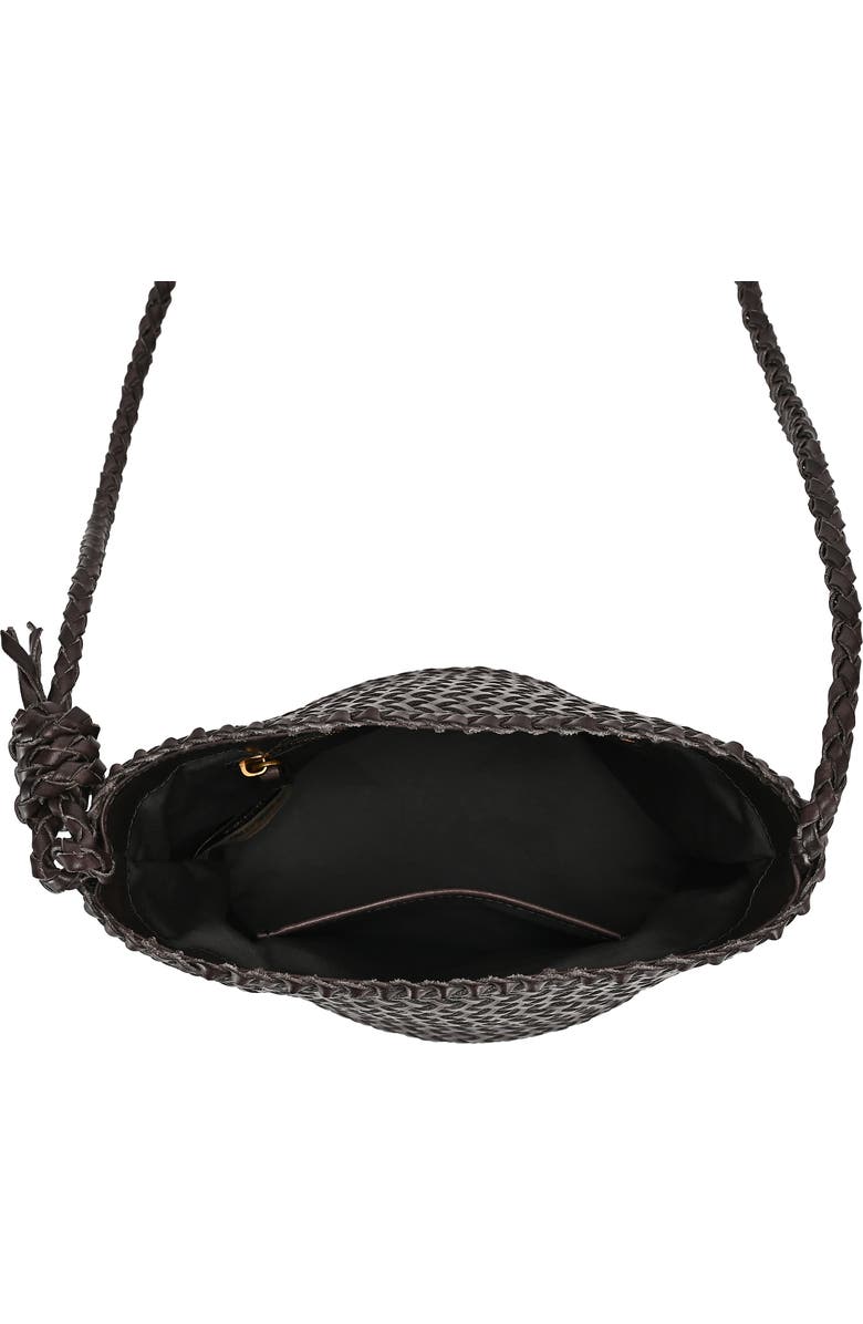 OLD TREND Reed Genuine Leather Woven Barrel Crossbody Bag, Alternate, color, Grey