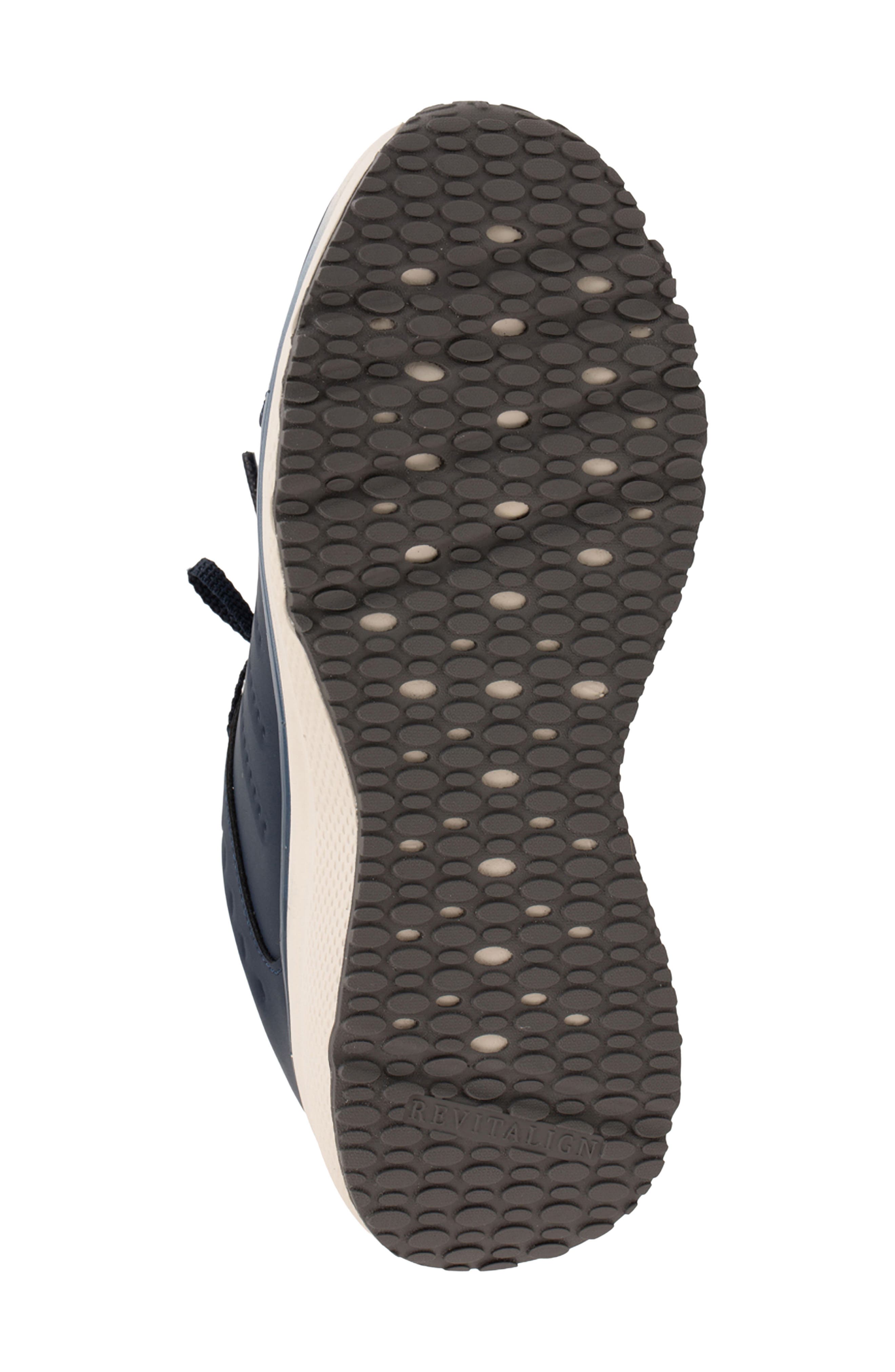 Phoebe Faux Leather Sneaker, Alternate, color, NAVY