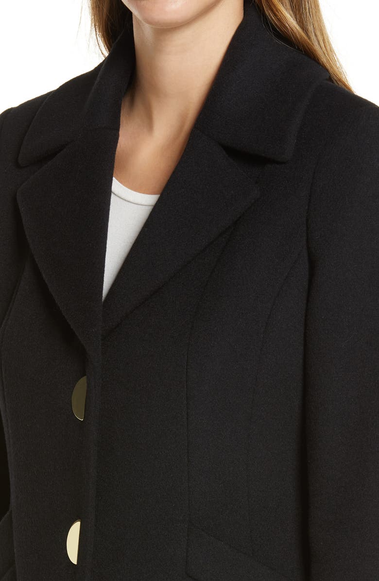 Via Spiga Notch Collar Wool Blend Coat, Alternate, color,