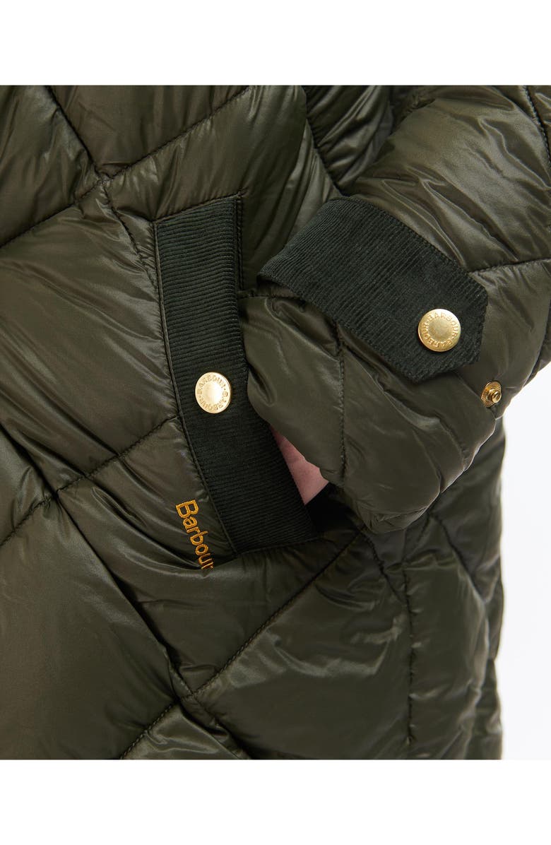 Barbour Tolsta Quilted Jacket with Faux Shearling Trim, Alternate, color,