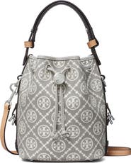 Tory Burch Mini T Monogram Jacquard Utility Bucket Bag