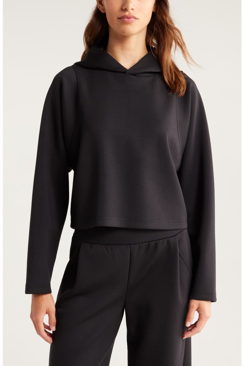 Luxe Boxy Hoodie, Main, color, BLACK