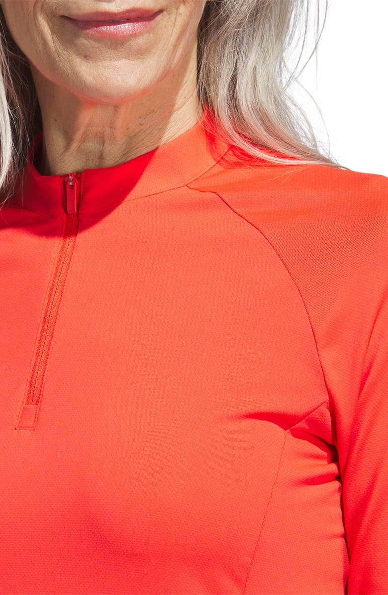 adidas Golf Performance Quarter Zip Golf Pullover, Alternate, color, 