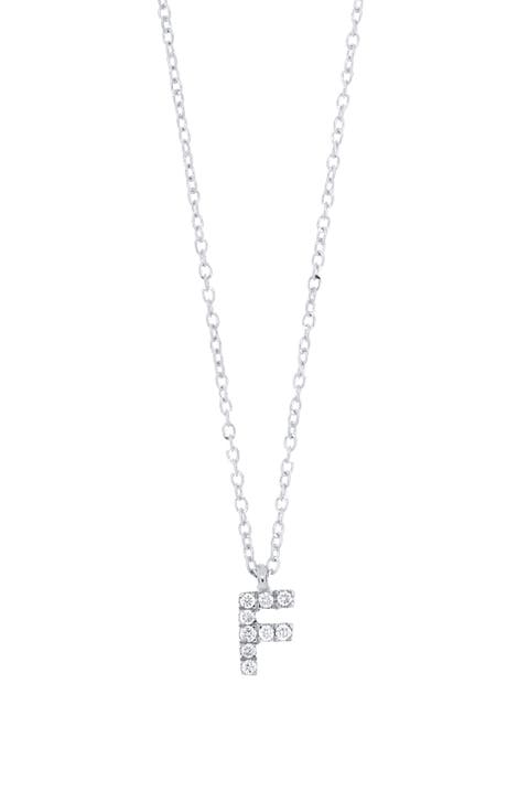 Icon Diamond Initial Pendant Necklace