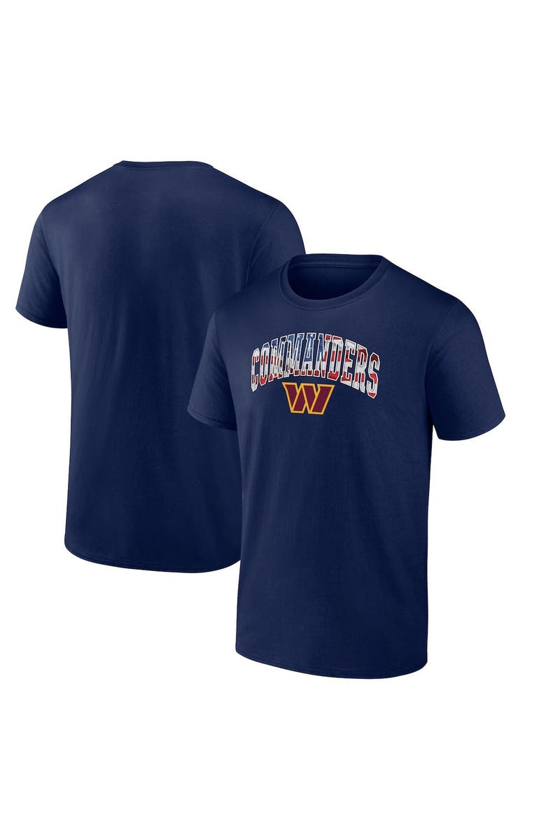 FANATICS Men's Fanatics Branded Navy Washington Commanders Team Banner Wave T-Shirt, Main, color,