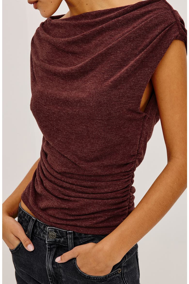 Dominic Cowl Neck Top, Alternate, color, MERLOT