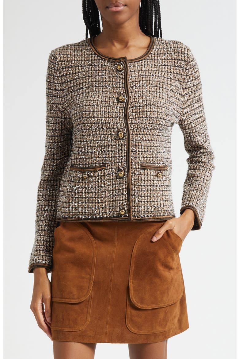 Brisa Tweed Knit Jacket, Main, color, ACORN MULTI