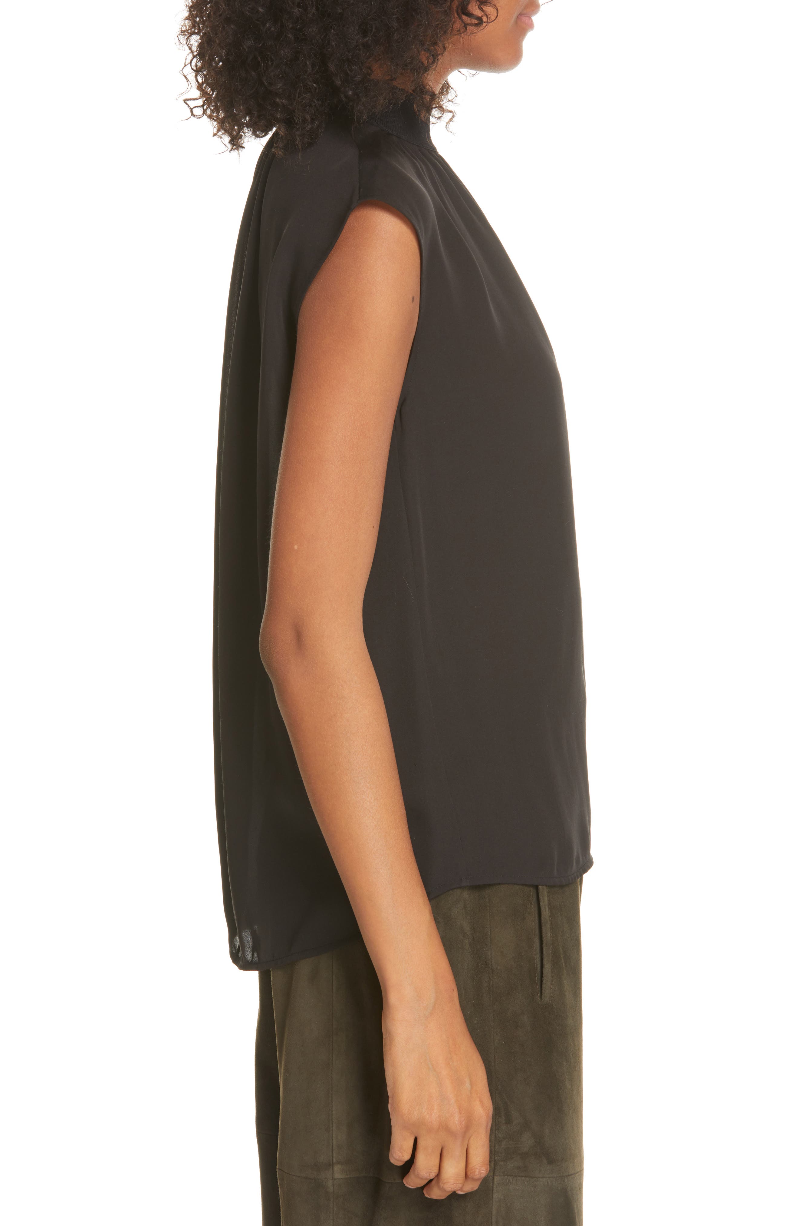 Vince Mock Neck Silk Shell (Women) | Nordstromrack