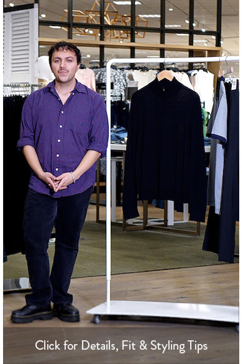Washable Italian Merino Wool Quarter Zip Sweater video