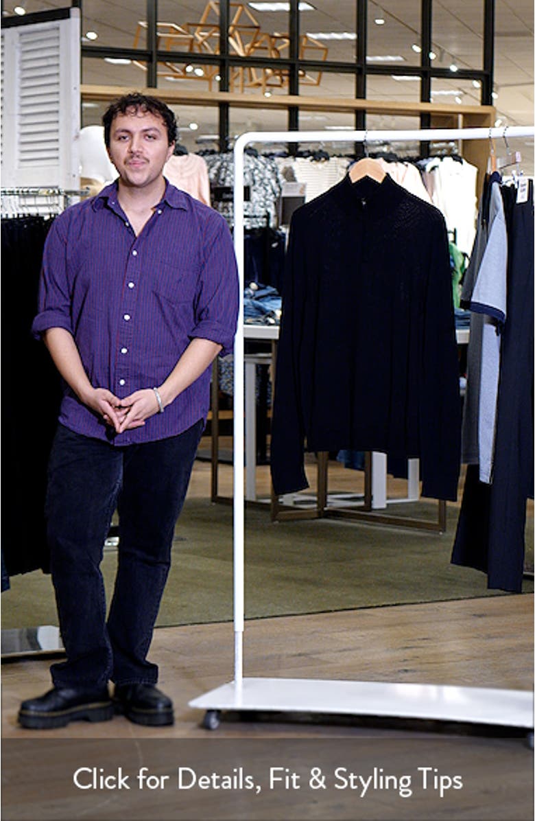 Washable Italian Merino Wool Quarter Zip Sweater, sales video thumbnail