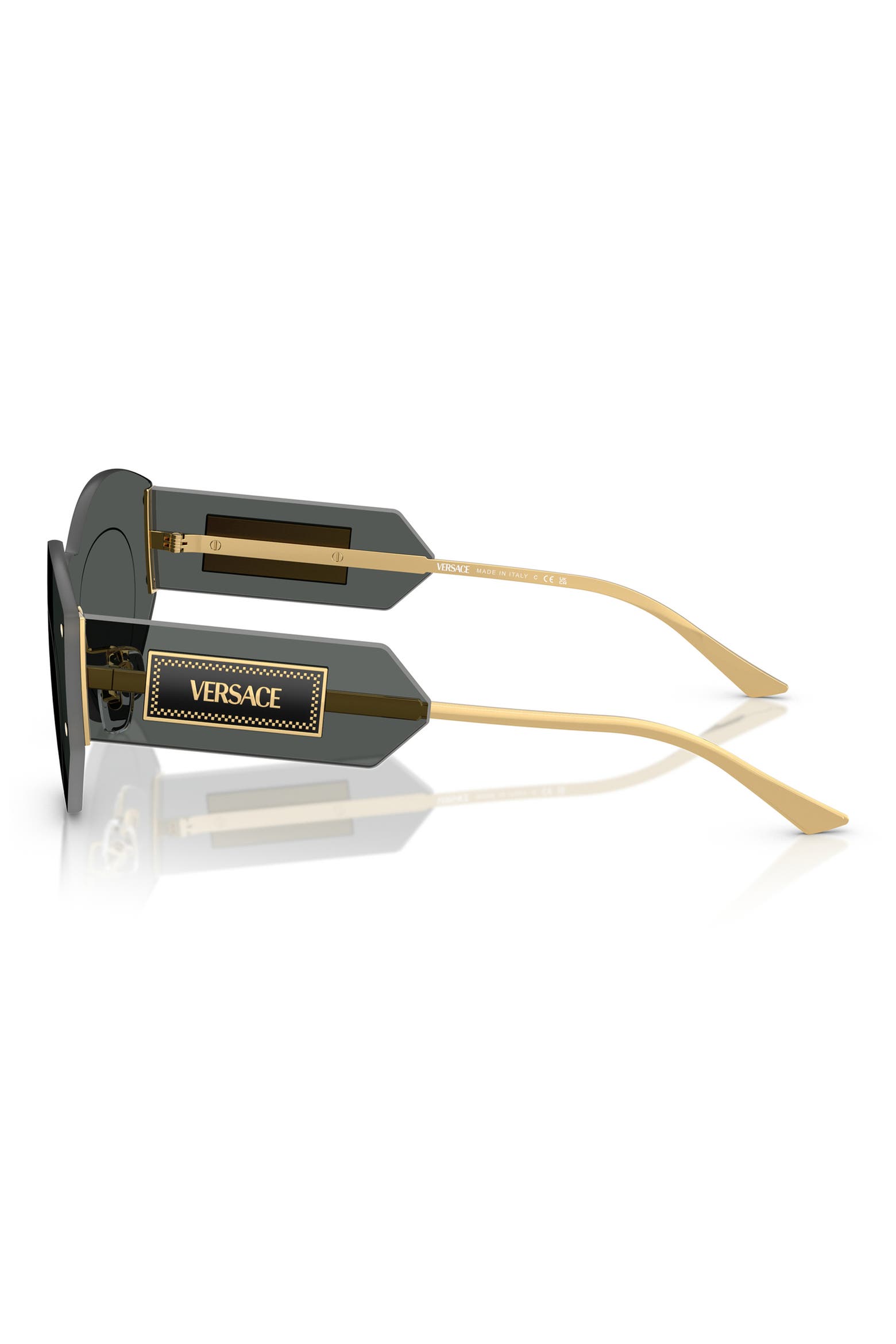 Versace 144mm Small Round Rimless Sunglasses (Women) | Nordstromrack