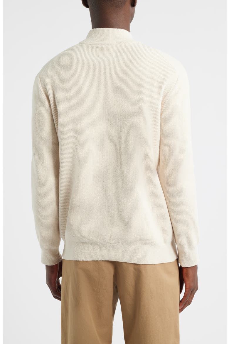 Davy 6429 Ribbed Mock Neck Sweater, Alternate, color, IVORY