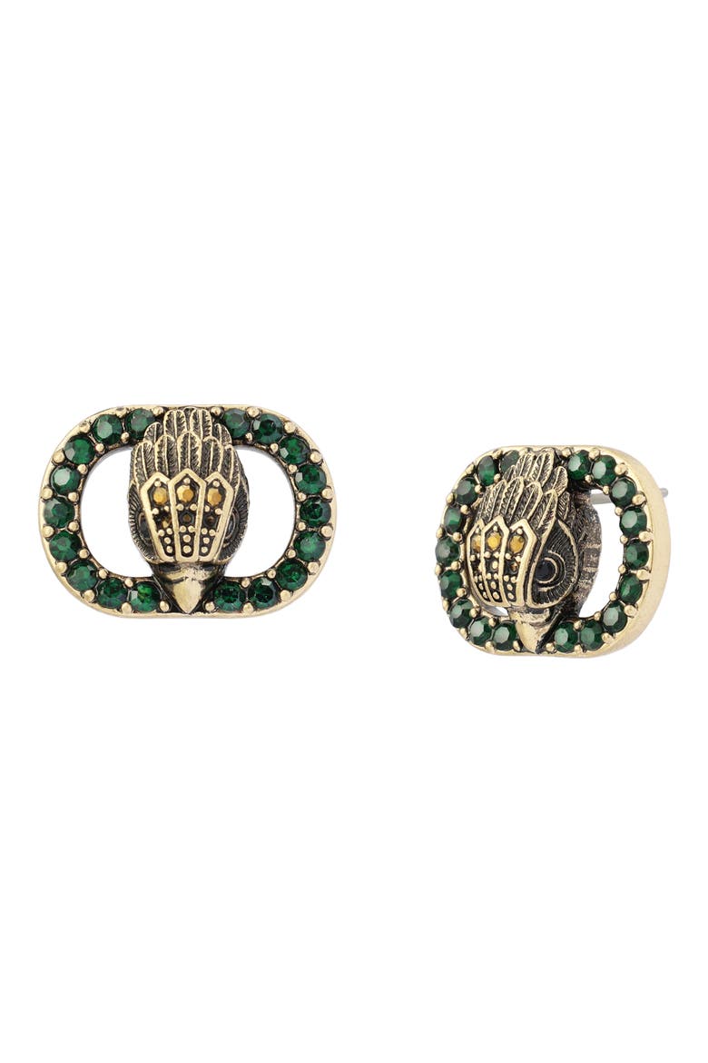 Chelsea Eagle Stud Earrings, Main, color, GREEN