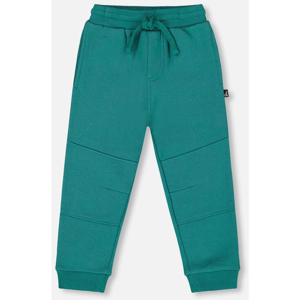 Deux Par Deux Fleece Sweatpants With Articulated Knees In Green