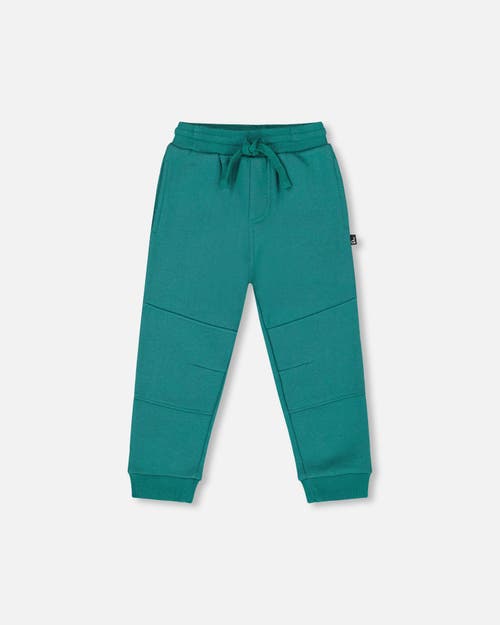 Deux Par Deux Fleece Sweatpants With Articulated Knees In Green