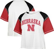 '47 Women's '47 White Nebraska Huskers Serenity Gia Cropped T-Shirt