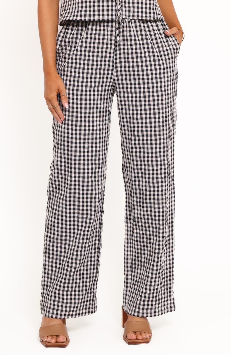 Petal & Pup Hilda Gingham Shirt & Pants, Alternate, color, Black Gingham